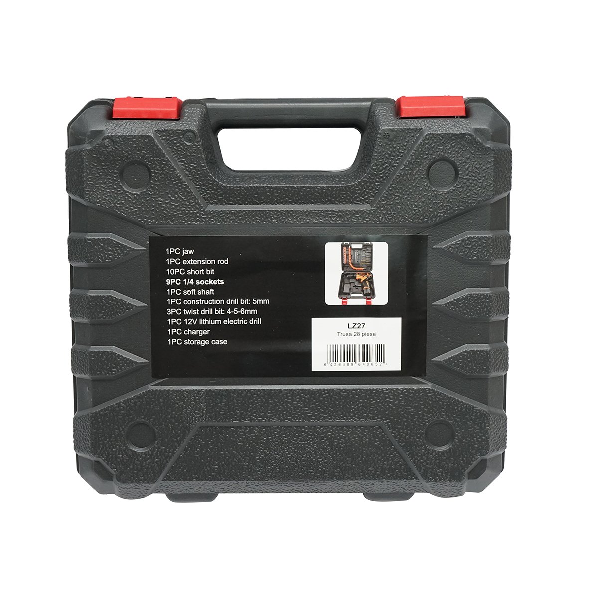 Trusa masina de gaurit si insurubat cu acumulator 28 piese, 12V 1500mAh